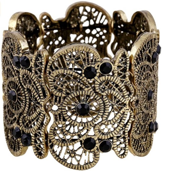 Jewelry - Magnificent Filigree Cuff Bangle Bracelet